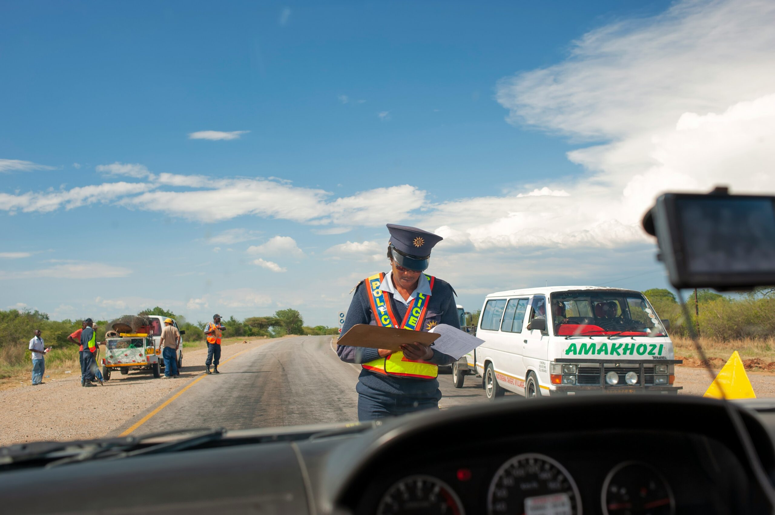 broken down car on highway