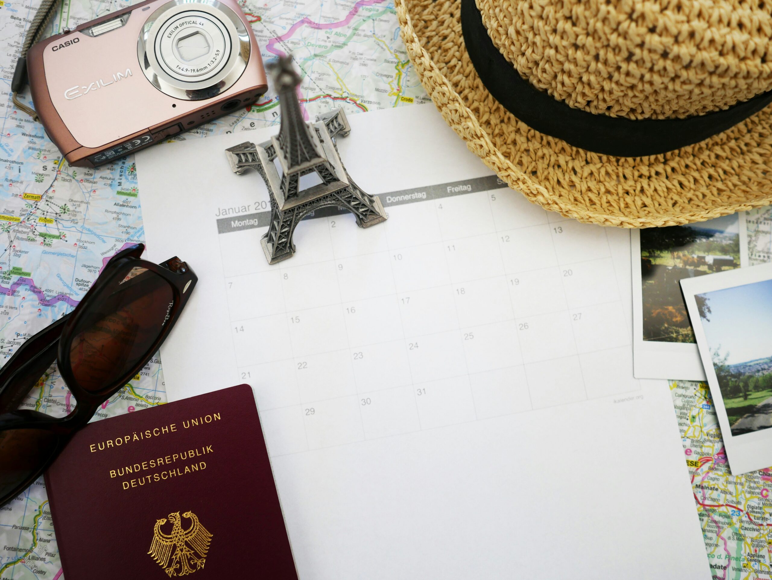 Side-by-side images of two travelers representing different outcomes based on insurance choices