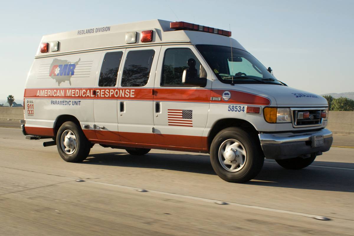A photo illustrating an emergency air ambulance service preparing for takeoff.